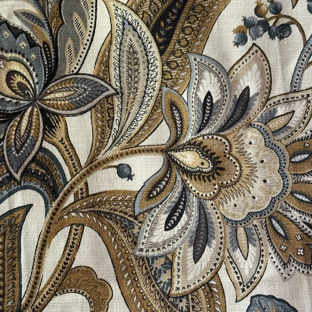 (2) J. QUEEN New York Valdosta French Blue Back Tab Panel 50inX63in - Picture 2 of 2